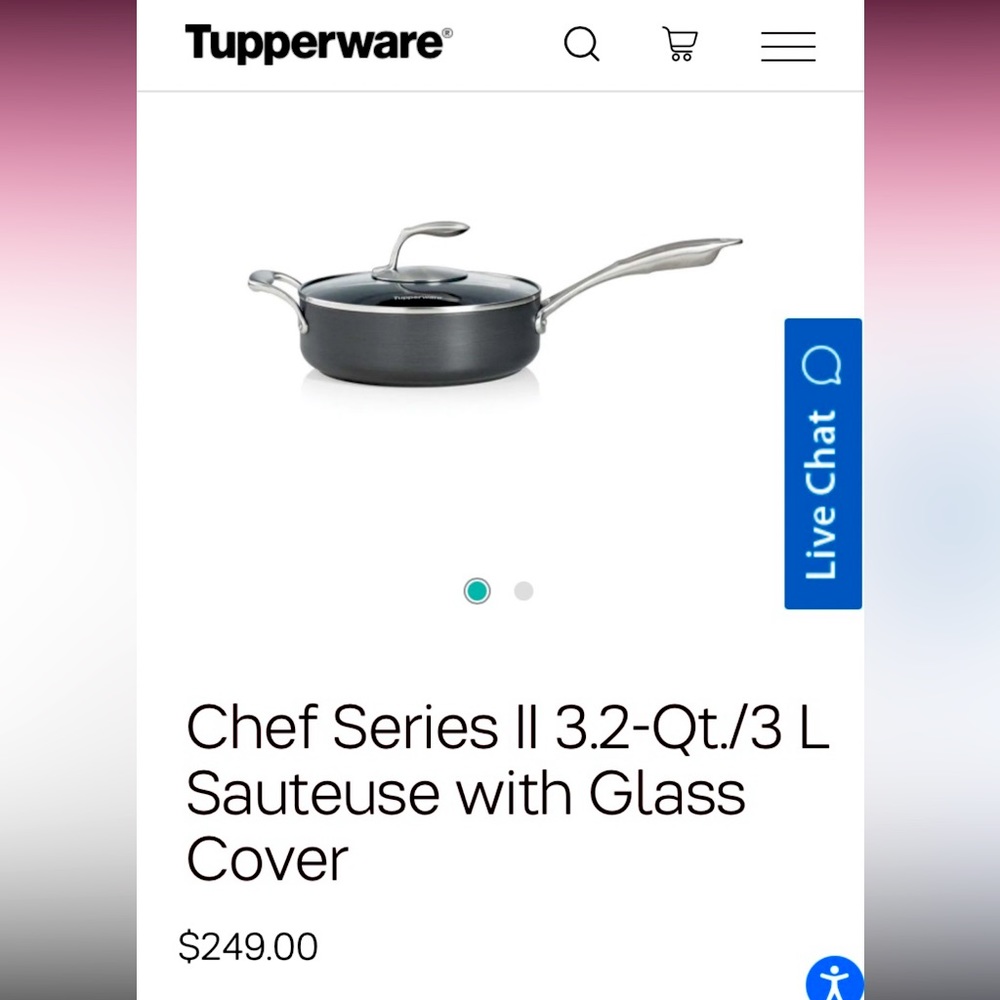 Tupperware Chef Series II 3.2 Qt. / 3L Sauteuse Pan